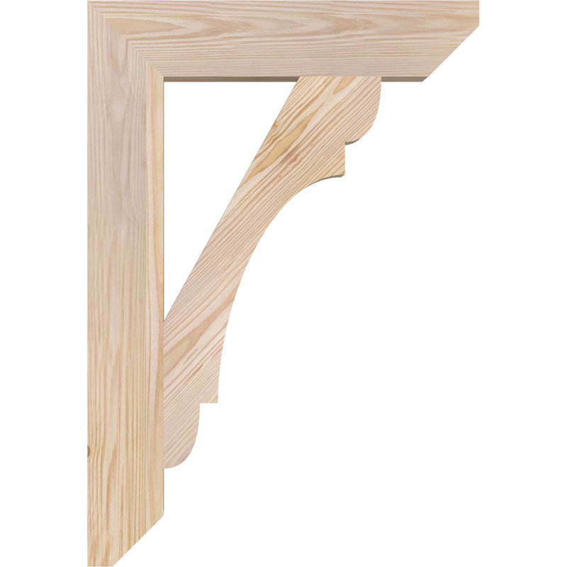Support en bois / corbeau, Douglas (lisse), 26"H x 3.5"W x 18"D