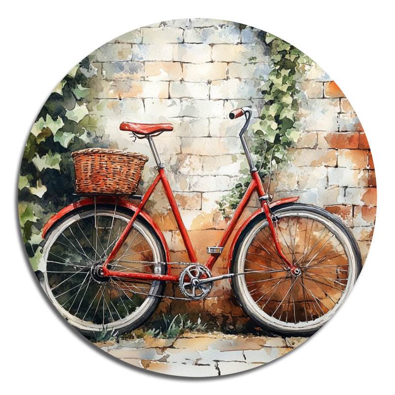 Décoration murale rétro en bicyclette rétro - transport en métal, L 36 po x H 36 po