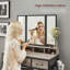 Ensemble coiffeuse avec tabouret et miroir Haimes-1943246757