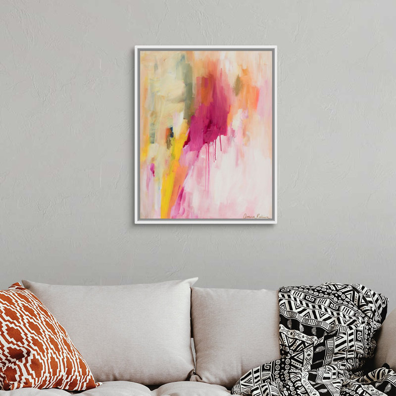 Reproduction d’art sur toile, "Easy like Sunday Morning" par Amira Rahim, Toile blanche encadrée