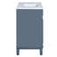 Meuble-lavabo de salle de bain avec lavabo et miroir, armoire bleue 36 po, 2 portes, lavabo à tiroirs, portes à miroir royal et armoire de rangement