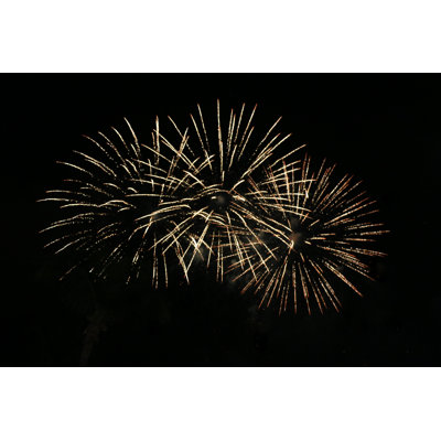 Fireworks At New Year - Wrapped Canvas Print