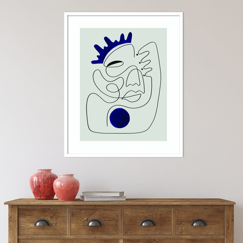 El Rey by Shatha Al Dafai, 33.38" H x 27.38" W x 0.875" D, Noir Black Framed