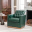 Fauteuil pivotant en cuir véritable Azib-1411745281