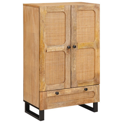 Solid Wood Rectangle Accent Cabinet
