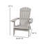 Chaise Adirondack pliante en résine de polyester toutes saisons Bayfield-88681470