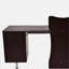 Bureau d'ordinateur avec rangement brun chocolat