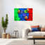 Abstrait coloré, filets de pêche abstraits, nature, plante, art mural-129096240