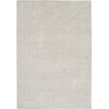 Belvoire Linen Geometric Area Rug in Light Gray