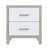 Elegant High Gloss Nightstand With Metal Handle-138913786