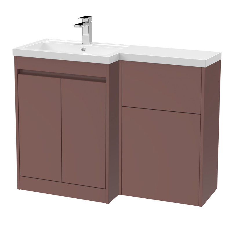 1110 mm Bathroom Vanity, Smoked Red