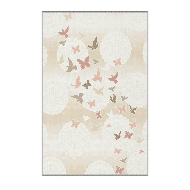Stylish Woven Carpet (3.9 x 4.0 ft), 100% Polyester, Pile Height: 0.3 in | Antibacterial & Non-Slip Underside, 3D Digital Printing | Machine Washable, Perfect for Home Décor, Living Room & Bedroom Use