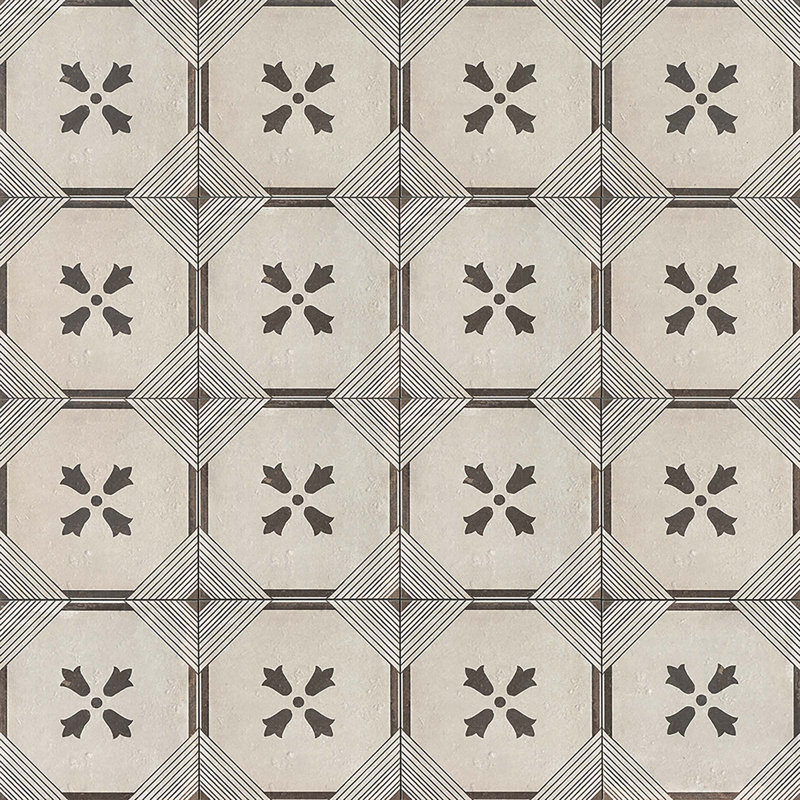 Carreau de porcelaine 12 po x 12 po Palazzo Dynasty, Château de la dynastie graphite