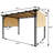 12 pi. L 9 pi. D Pergola en acier avec auvent-97566303