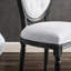 Chaise d'appoint capitonnée à dossier King Louis en noir / gris clair-174755050-174755048