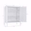 Armoire d'appoint 32 po blanche | Rangement moderne et portes en métal | Idée cadeau-121050292