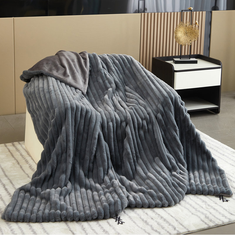 Throw Blanket, 63" W x 63" L, Black