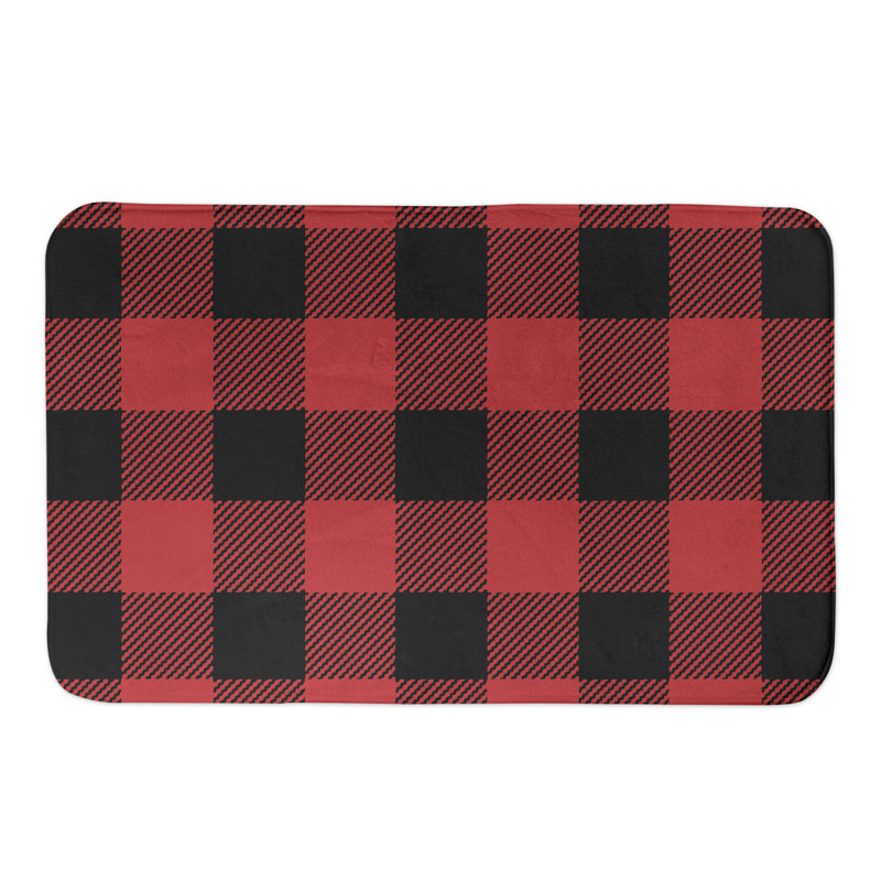 Tapis de salle de bain check Aida