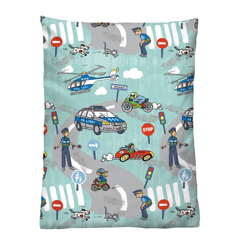 Police Duvet Cover Set, 100 x 135 cm - 1 Pillowcase (40 x 60 cm)