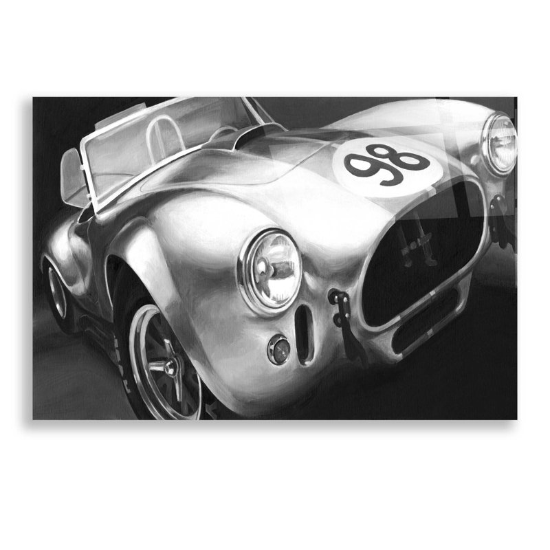 «Vintage Racing I» par Ethan Harper, art mural en verre acrylique, H 16 po x l 24 po x P 0,2 po
