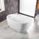 Freestanding Soaking Acrylic Bathtub with Reversible Drain