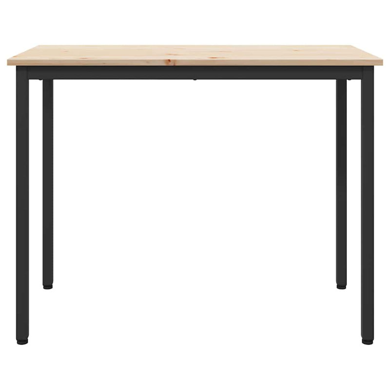 Metal Base Dining Table, Natural