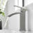 Brushed Nickel Bathroom Faucet,Faucet For Bathroom Sink, Single Hole Bathroom Faucet Modern Single Handle Vanity Basin Faucet
