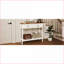 Table basse Farmhouse à deux tons avec rangement - brun rustique & amp; Blanc antique pour vestibule / salon