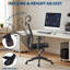 Chaise de bureau ergonomique à haut dossier, avec support lombaire réglable et appui-tête-131434708