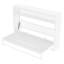 Lit escamotable simple avec tablettes, lit escamotable mural en métal, conception peu encombrante, blanc