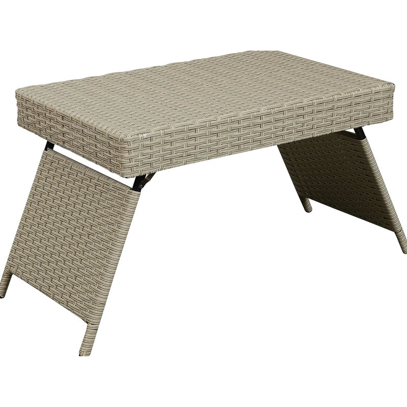 Table pliante portative grise, de conception résistante aux intempéries, légère pour une installation rapide, sans assemblage, profondeur de 22,86 po, largeur de 16,38 po, hauteur idéale