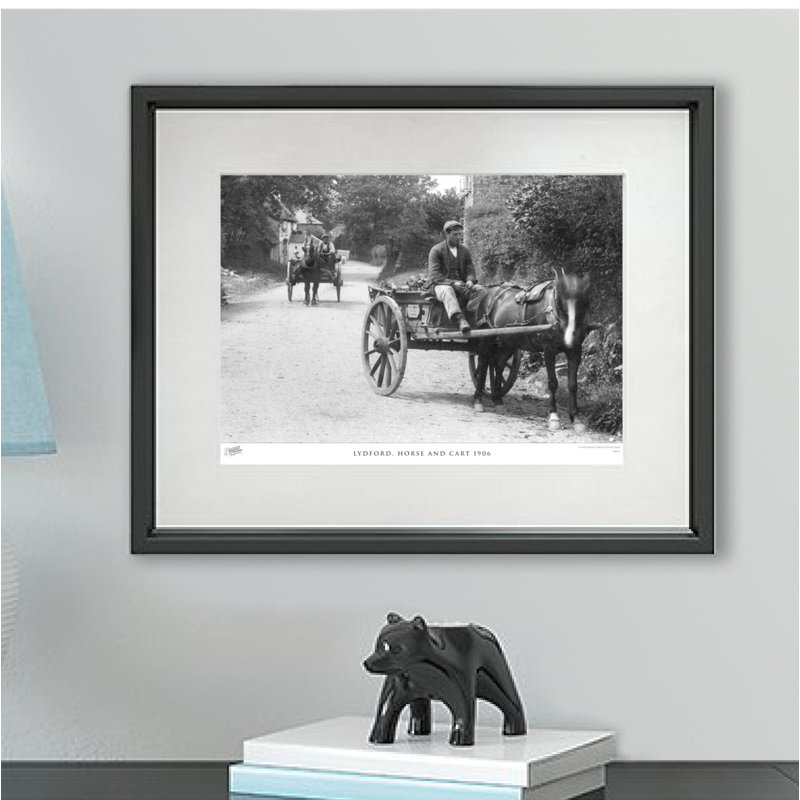 Lydford, Horse And Cart 1906 by Francis Frith - Single Picture Frame Print, 60cm H x 80cm W x 2.3cm D