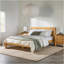 Grand cadre de lit moderne et minimaliste Boho - Pin naturel