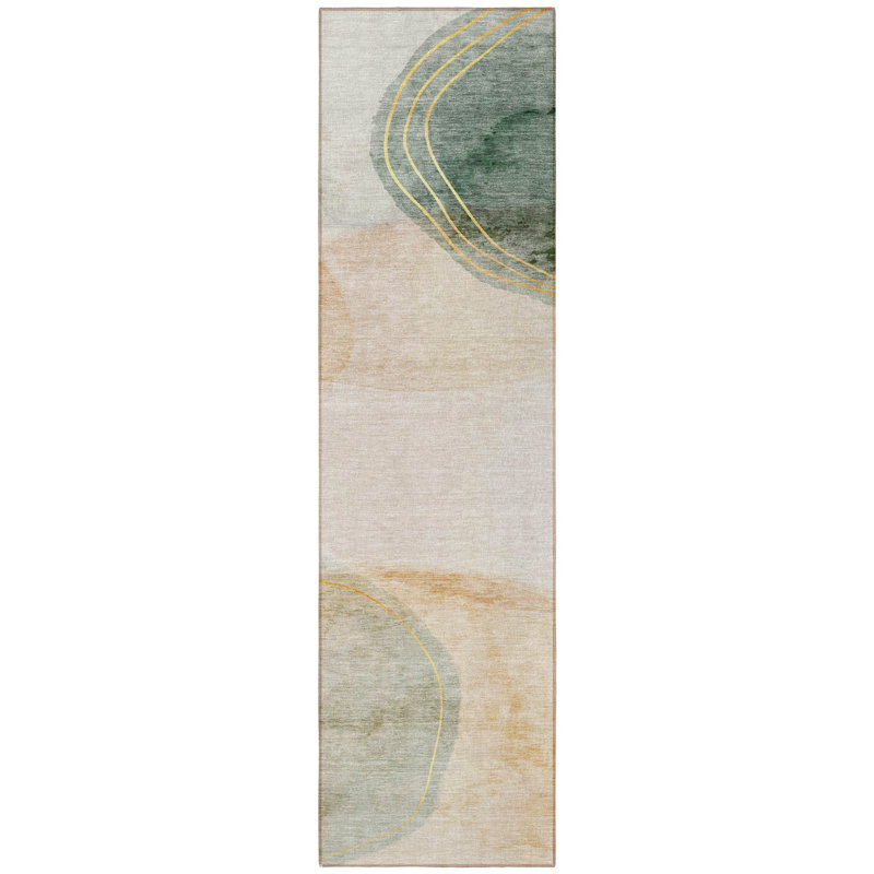 Tapis de couloir intérieur et extérieur beige 8 po