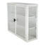 Armoire murale rétro à double porte en verre avec tablettes amovibles-1410867717