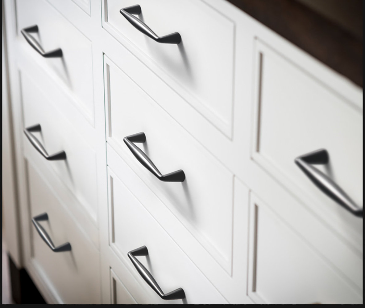 Center Bar Cabinet Pull Multipack, Black, 3 3/4"