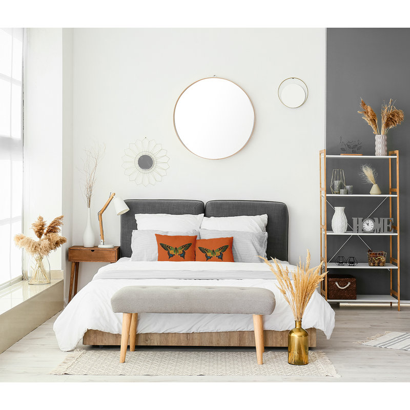 Reversible Throw Pillow, 18" x 18", Orange