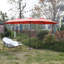Grand parasol d'extérieur double face 14,8 pi avec manivelle (orange) (sans base)-2000432904