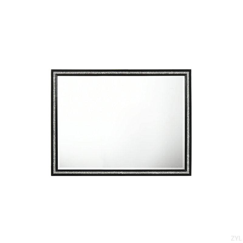 Weathered Black Finish Mirror