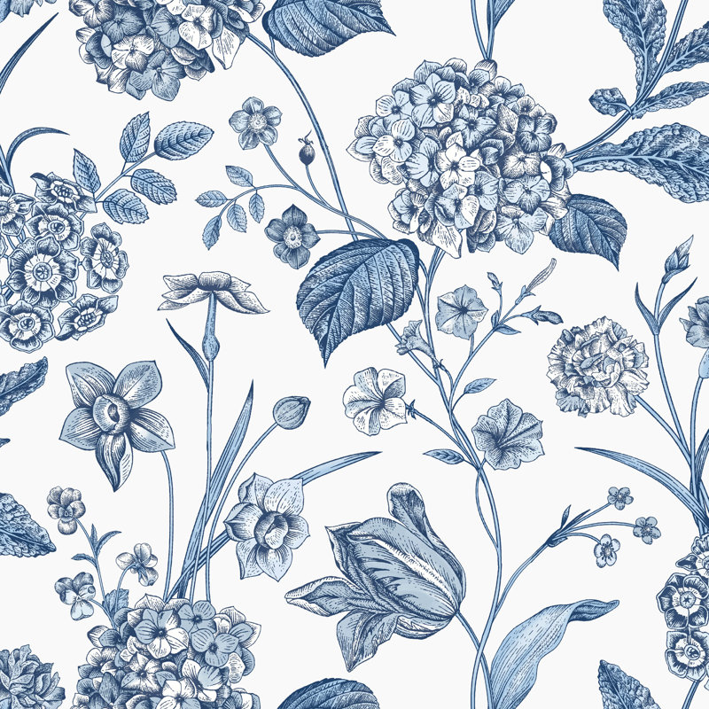 10.05cm x 53cm  Matte Wallpaper Roll, Blue