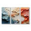 Ensemble de salon art mural abstrait beige et orange Custards Collage II-111764908-111764909