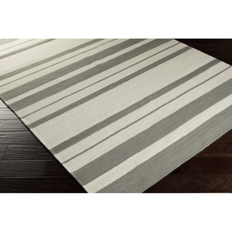 Ruggirello Flatweave Wool Striped Indoor Rug, Rectangle 2' x 3'