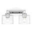 Très grande applique pour meuble-lavabo en chrome poli 5 lumières avec verre soufflé à la bouche-108265154-108265155