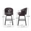 Tabouret de bar pivotant à 360 ° avec garniture cloutée