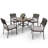 Hainer 4 - Person Wicker Patio Dining Set with Square Table , Cushions Included-721372723