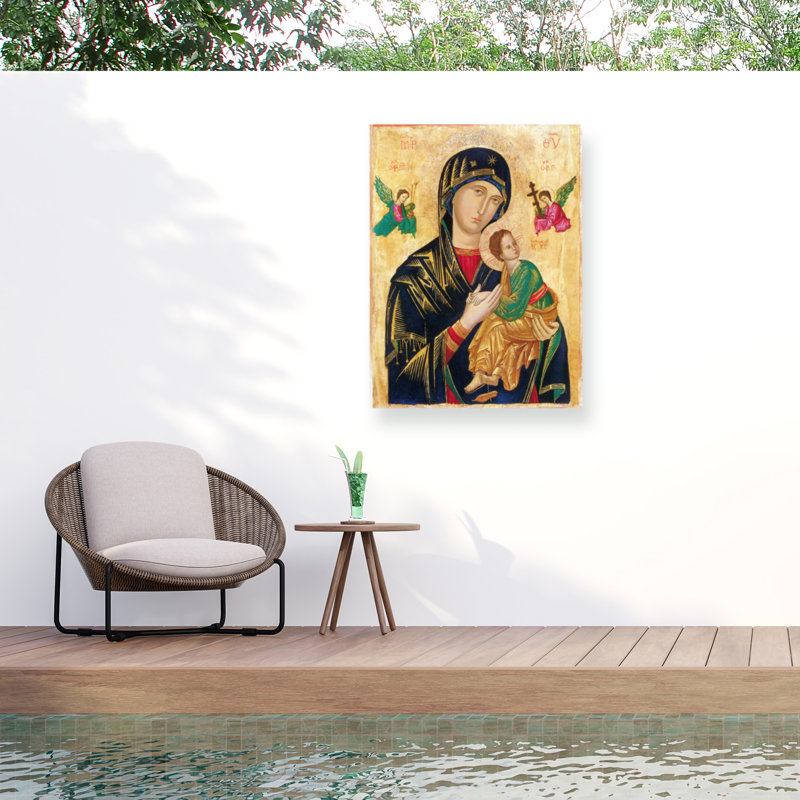 Marcus Jules, toile Notre-Dame du Perpétuel secours, H 35 po x l 47 po