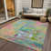 Machine Washable Indoor/Outdoor Christain ACN1342 Pink Rug