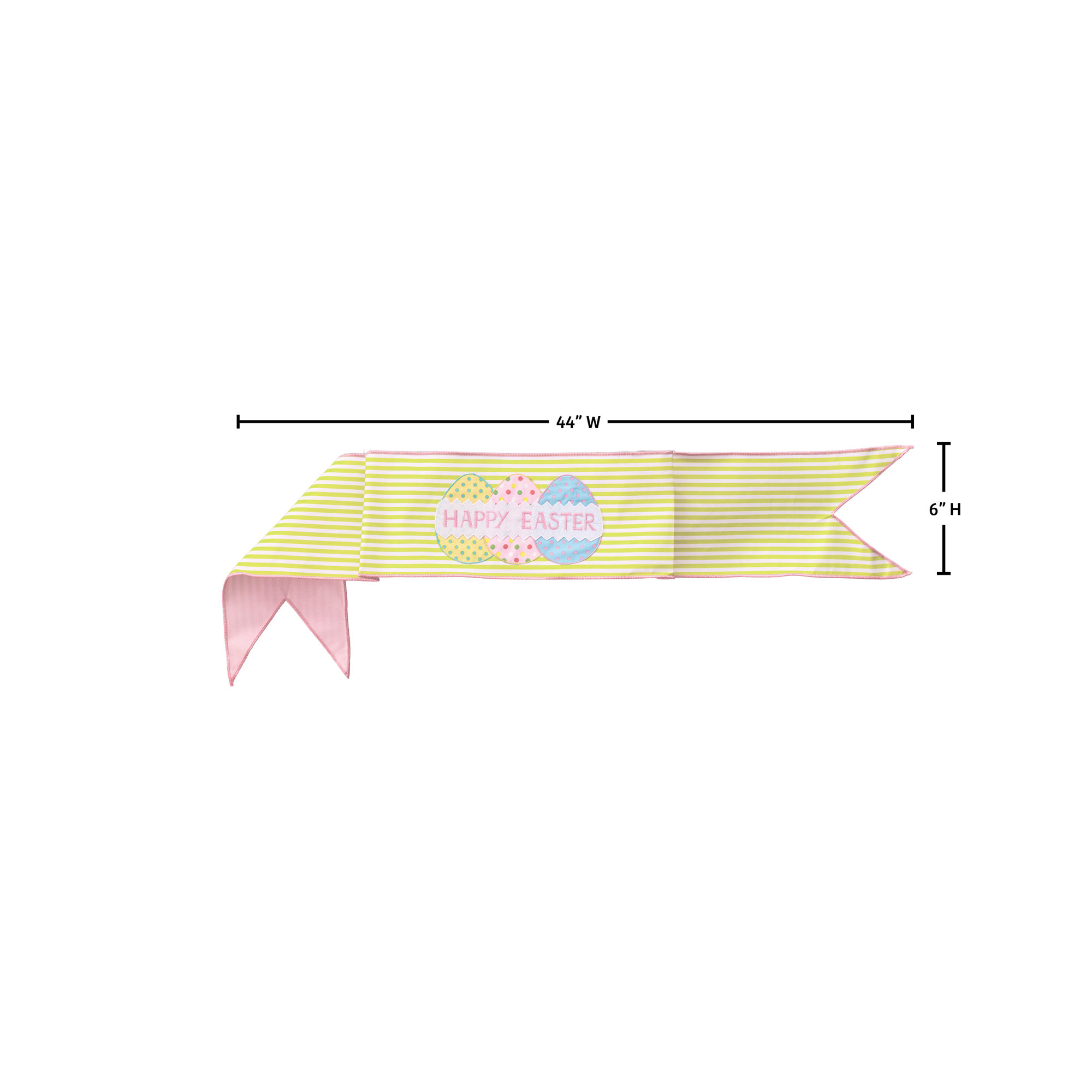 6"X44" "Happy Easter" Gingham Banner