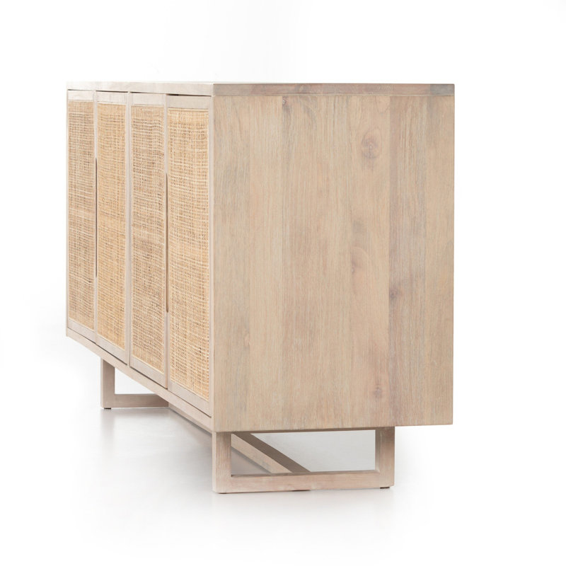 Clarita 72'' W Solid Wood Sideboard, White 