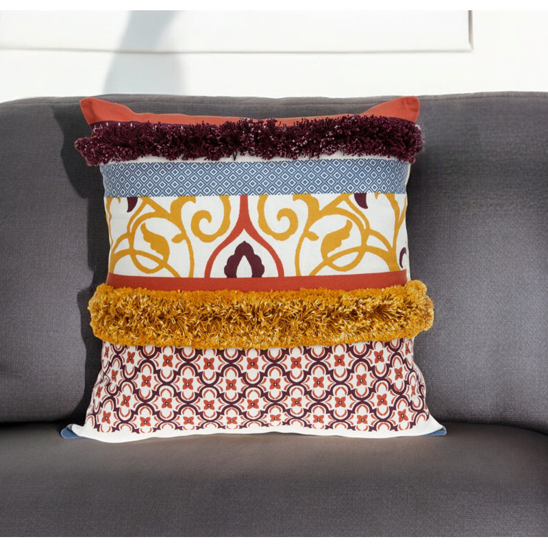 Coussin 20 "en coton quadrilobe